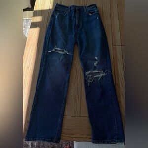 Abercrombie & Fitch women’s Dark Blue Distressed Skinny/straight Jeans